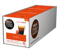 NESCAFÉ Dolce Gusto Lungo - Lote de 3 paquetes de 16 cápsulas de café (100% granos de arábica, crema fina y aroma potente, preparación rápida, cápsulas selladas con aromas)