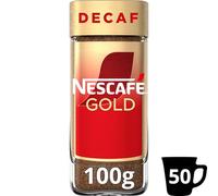 Nescafé Gold Café Soluble Descafeinado 100g | Café soluble descafeinado 100% arábica en frasco con sabor equilibrado ideal para disfrutar sin cafeína