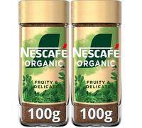 NESCAFÉ GOLD ORGANIC aroma y sabor, café soluble 100% arábica, certificado por Fairtrade, frasco de vidrio, 100 g (Paquete de 2)