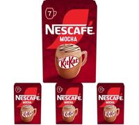 Nescafé KITKAT Mocha Café soluble con sabor KITKAT, estuche con 7 sobres (Paquete de 4)