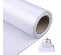 NESCCI Papel de regalo blanco mate, papel brillante perlado de color sólido, papel de regalo perfecto para bodas, día de San Valentín, cumpleaños, Navidad, baby shower, ramo de bricolaje (17 pulgadas