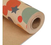 NESCCI Papel de regalo de cumpleaños, 17 pulgadas x 33 pies, múltiples patrones coloridos, vacaciones, fiestas, baby shower