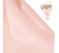 NESCCI Papel de regalo de flores de 20 hojas, papel de regalo de ramo floral impermeable, suministros de floristería, papel de embalaje para boda, regalo de cumpleaños, bricolaje (rosa agua brumosa)