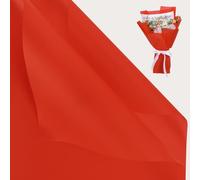 NESCCI Papel de regalo de flores de 20 hojas, papel de regalo de ramo floral impermeable, suministros de floristería, papel de embalaje para boda, regalo de cumpleaños, bricolaje (rojo niebla)