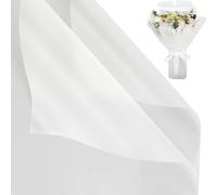 NESCCI Papel de regalo de flores de 20 hojas, papel de regalo de ramo floral impermeable, suministros de floristería, papel de embalaje para boda, regalo de cumpleaños, bricolaje (Misty Transparent