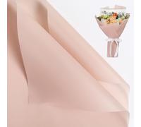 NESCCI Papel de regalo de flores de 20 hojas, papel de regalo de ramo floral impermeable, suministros de floristería, papel de embalaje para boda, regalo de cumpleaños, bricolaje (rosa loto niebla)