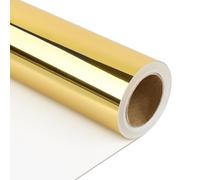 NESCCI Papel de regalo dorado, papel de color sólido, papel de regalo, perfecto para bodas, día de San Valentín, cumpleaños, Navidad, baby shower, ramo de bricolaje (17.5 pulgadas x 32.8 pies)