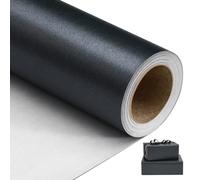 NESCCI Papel de regalo mate negro carbón, perfecto para bodas, cumpleaños, Navidad y baby showers, 17.3 pulgadas x 32.8 pies