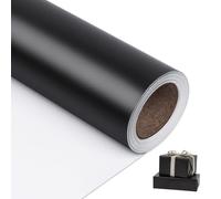 NESCCI Papel de regalo negro de metal mate, perfecto para bodas, cumpleaños, Navidad y baby showers, 17 pulgadas x 32.8 pies