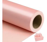 NESCCI Papel de regalo rosa mate, papel brillante perlado de color sólido, papel de regalo, perfecto para bodas, día de San Valentín, cumpleaños, Navidad, baby shower, ramo de bricolaje (17 pulgadas x