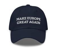 nesell Gorra Bordada Make Europe Great Again - Dad Hat Unisex - Azul Marino