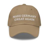 nesell Gorra Bordada Make Germany Great Again con Bandera - Dad Hat Ajustable Unisex - Beige