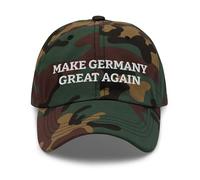 nesell Gorra Bordada Make Germany Great Again con Bandera - Dad Hat Ajustable Unisex - Camuflaje Verde