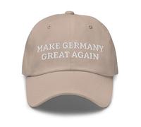 nesell Gorra Bordada Make Germany Great Again con Bandera - Dad Hat Ajustable Unisex - Gris Piedra