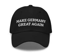 nesell Gorra Bordada Make Germany Great Again con Bandera - Dad Hat Ajustable Unisex - Negro