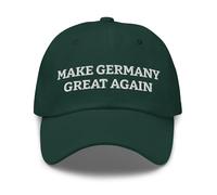 nesell Gorra Bordada Make Germany Great Again con Bandera - Dad Hat Ajustable Unisex - Verde Abeto