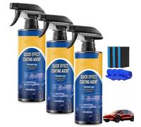 Neslemy Car Coating Spray, 3 in 1 High Protection Quick Effect Coating Agent, Multi-Functional Waterless Coatings Renewal Agent, for Cars, Motorcycles (3PCS)