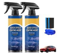 Neslemy Car Coating Spray, 3 in 1 High Protection Quick Effect Coating Agent, Multi-Functional Waterless Coatings Renewal Agent, for Cars, Motorcycles (2PCS)
