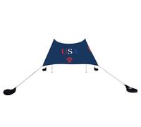 Neso Tienda de Playa con Ancla de Arena, Parasol portátil, 2,1 x 2,1 m, Esquinas reforzadas patentadas (Rojo/Blanco/Azul)