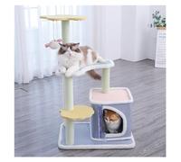 NESPIQ Árbol para Gatos Lindo Árbol para Gatos para Gatos De Interior con Nido para Gatos, Torre para Gatos, Estante para Gatos Multicapa Casa De Gatos(58 * 44 * 90cm)