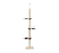 NESPIQ Árbol para Gatos Sky Pole Cat Tree Cat Scratching Post Cat Jumping Platform Four Seasons Cat Toy Plataforma Multicapa Casa De Gatos(White)