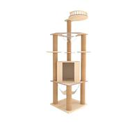 NESPIQ Árbol para gatos, torre para gatos, cápsula espacial, soporte para gatos, plataforma de salto para gatos, arena para gatos, árbol de madera maciza, marco de escalada para gatos (48 x 48 x 164