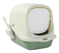 NESPIQ Caixa De Areia para Gatos Bandejas De Arena para Gatos Cerradas Inodoro para Gatos con Pala Fácil Acceso para Gatos De Interior Entrada Frontal Fácil Limpieza Arenero Gatos(Grün)