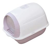 NESPIQ Caixa De Areia para Gatos Caja De Arena para Gatos Cerrada A Prueba De Salpicaduras con Tapa Y Pala para Arena, Borde Alto, Sin Olor, Fácil Limpieza Arenero Gatos(Purple)