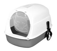 NESPIQ Caixa De Areia para Gatos Gato con Capucha Y Tapa, Orinal para Gatito, Inodoro Cerrado para Gatos con Puerta Delantera, Bandeja De Arena para Mascotas Arenero Gatos