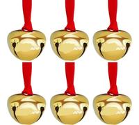NESPIQ Cascabeles De Navidad La Navidad Cree Las Campanas del Árbol del Ornamento For La Decoración De La Fiesta Navideña Decoración del Hogar(Gold)