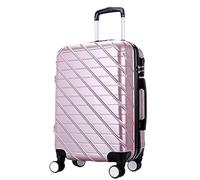 NESPIQ Equipaje de viaje de negocios con ruedas giratorias, maleta de viaje, rígida, ligera, ligera, Roze, 71,12 cm