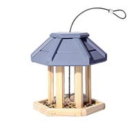 NESPIQ Estación De Alimentación para Pájaros Alimentadores De Pájaros Al Aire Libre De Madera con Comedero De Pájaros Colgante De Techo para Jardín Balcón Y Jardín