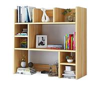 NESPIQ Estantería organizadora de almacenamiento con armario, estantería de 3 niveles, organizador de escritorio, estante de almacenamiento de oficina, estantería multiusos para cocina (natural, 83 x