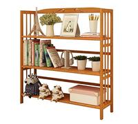 NESPIQ Estantería organizadora de almacenamiento de 3 niveles, estantería de bambú simple, marco de mesa creativo, estante de combinación de estante pequeño, estantería de almacenamiento