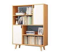 NESPIQ Estantería organizadora de almacenamiento, estantería creativa para montaje artístico, estante extraíble para balcón, estantería multifunción para sala de estar, oficina en casa (color madera)