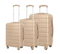 NESPIQ Juego de maletas de viaje de negocios, rígidas con doble spinner, juego de equipaje de viaje de 3 piezas, maleta ligera, c, 20+24+28in