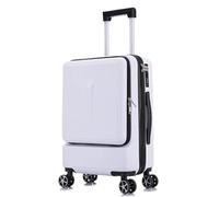 NESPIQ Maleta de viaje de negocios con apertura frontal, ABS + PC, carrito giratorio con compartimento de bolsillo, maleta ligera, d, 0,61 cm (24 pulgadas)