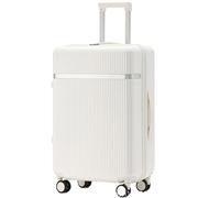 NESPIQ Maleta de viaje de negocios, ligera, de ABS, rígida, doble giratoria, con 8 ruedas, con cerradura TSA, maleta ligera, c, 50,80 cm (20 pulgadas)