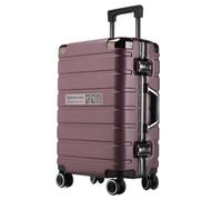 NESPIQ Maleta de viaje de negocios, maleta rígida a cuadros con ruedas giratorias, equipaje de mano para mujeres y hombres, maleta ligera, f, 22 pulgadas