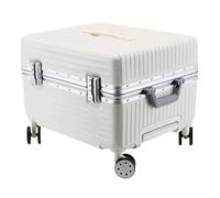 NESPIQ Maletas De Cabina Continúe La Maleta Ancha De La Manija del Equipaje 20inch, Hardshell con El Hilandero del Marco De Aluminio Maleta con Cerradura (Color : White, Size : 20inch)