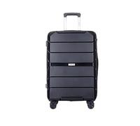 NESPIQ Maletas De Cabina Equipaje con Ruedas PP Equipaje Conjuntos Maleta Ligera con Equipaje De Viaje con Cerradura TSA Maleta con Cerradura (Color : Black, Size : 28in)