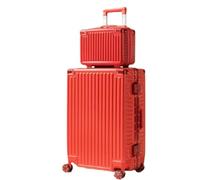 NESPIQ Maletas De Cabina Juego De 2 Piezas De Maleta Giratoria con Bloqueo De Contraseña, Bolsa De Cosméticos De 14 Pulgadas Maleta con Cerradura (Color : D, Size : 20in)