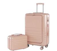 NESPIQ Maletas De Cabina Maleta De Equipaje De Mano De 14/20 Pulgadas, Juego De 2 Piezas con Ruedas Giratorias, Maleta Duradera para Equipaje De Viaje Maleta con Cerradura (Color : D, Size : 20+14in)