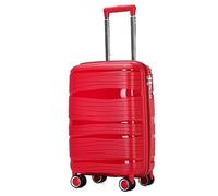 NESPIQ Maletas De Cabina Maleta De Viaje con Ruedas Giratorias, Manijas Ergonómicas Livianas, Maletas De Viaje Maleta con Cerradura (Color : Rot, Size : 20inch)