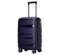 NESPIQ Maletas De Cabina Maleta De Viaje con Ruedas Giratorias, Manijas Ergonómicas Livianas, Maletas De Viaje Maleta con Cerradura (Color : Blue, Size : 24inch)
