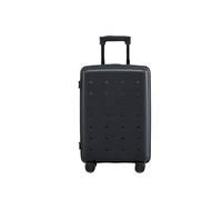 NESPIQ Maletas De Cabina Maletas Portátiles con Ruedas, Maleta Rígida con Doble Cremallera para Equipaje De Viaje De Negocios Maleta con Cerradura (Color : Black, Size : 24inch)