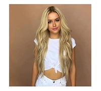 NESPIQ Pelucas Muje Peluca De Mujer Peluca Ondulada De Cuerpo Entero Peluca De Pelo Ondulado De Parte Media Suelta Natural Sintética Peluca Pelo Natural (Color : A, Size : 25in)