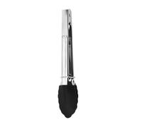 NESPIQ Pinzas para Barbacoa Clips De Parrilla con Cabeza De Silicona De Acero Inoxidable, Adecuados For Hornear Pan Y Filetes Pinzas De Cocina(Black)