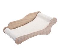 NESPIQ Rascador para gatos, tabla de rascar de madera para gatos, cama para gatos de verano, rascador para gatos de interior (64 x 38 x 21,7 cm)