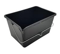 Nespoli Cubo de Pintura de 12 L, Grande, con Mango de Metal, Color Negro